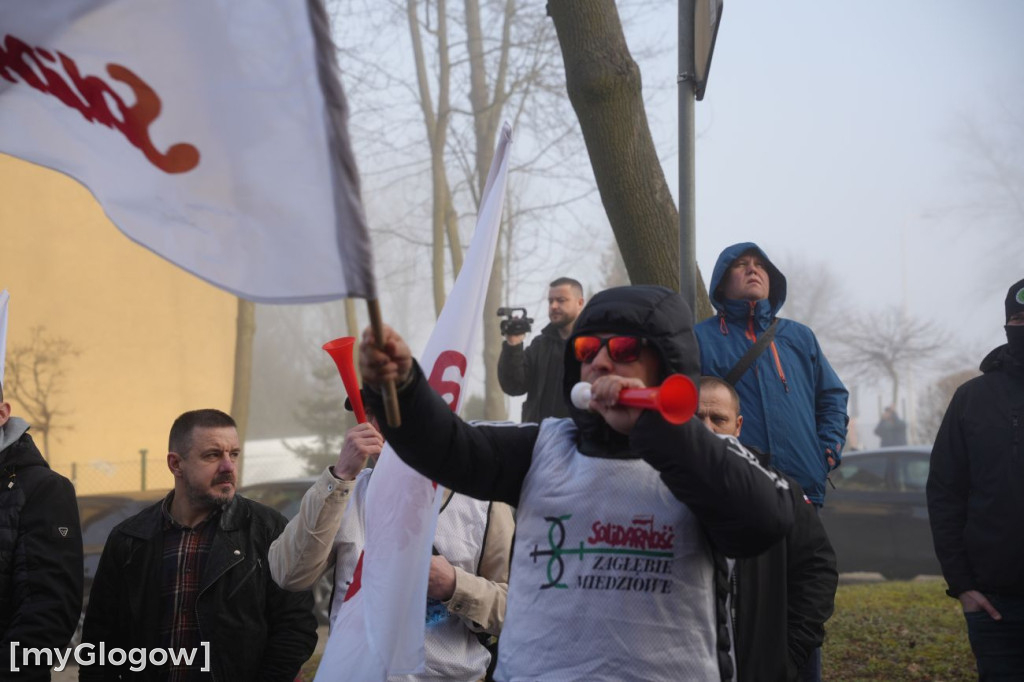 Protest pracowników KGHM