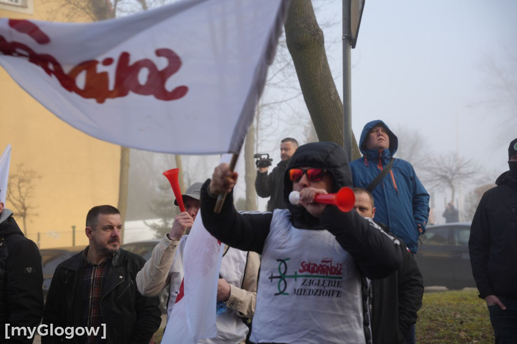 Protest pracowników KGHM