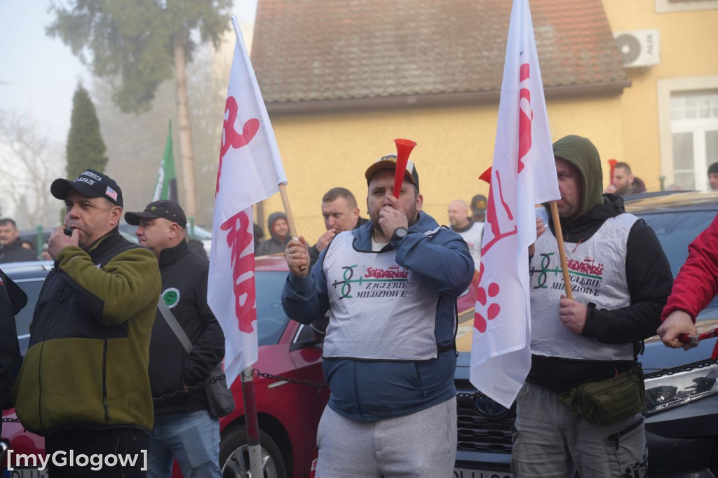 Protest pracowników KGHM