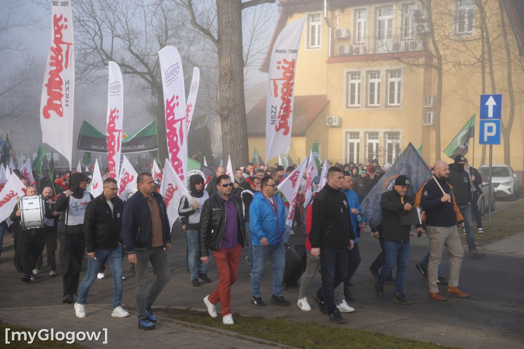 Protest pracowników KGHM