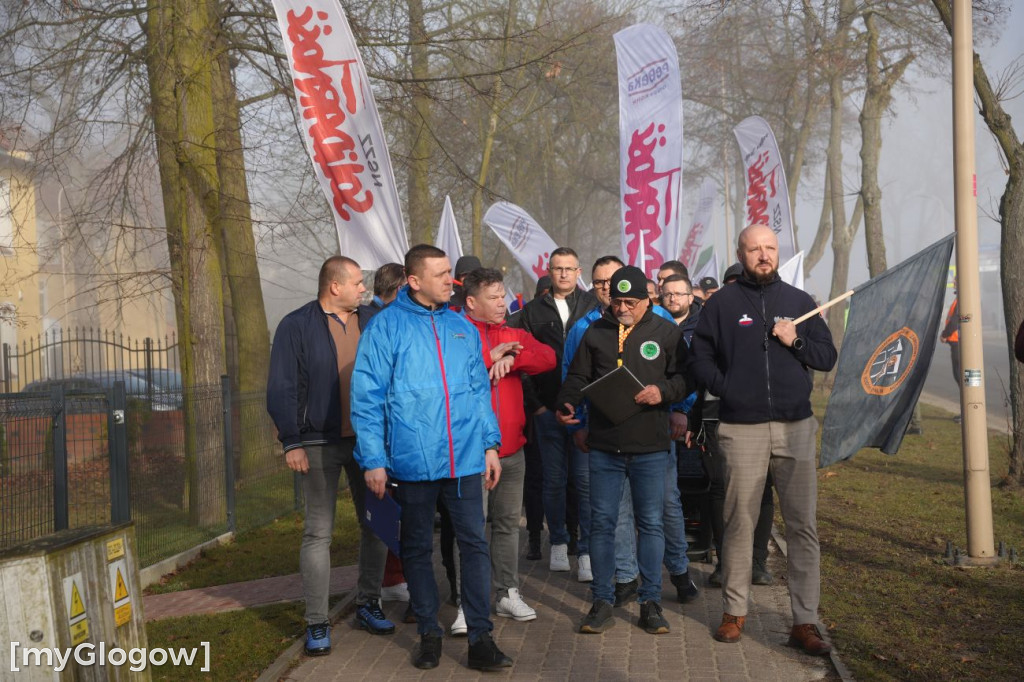 Protest pracowników KGHM