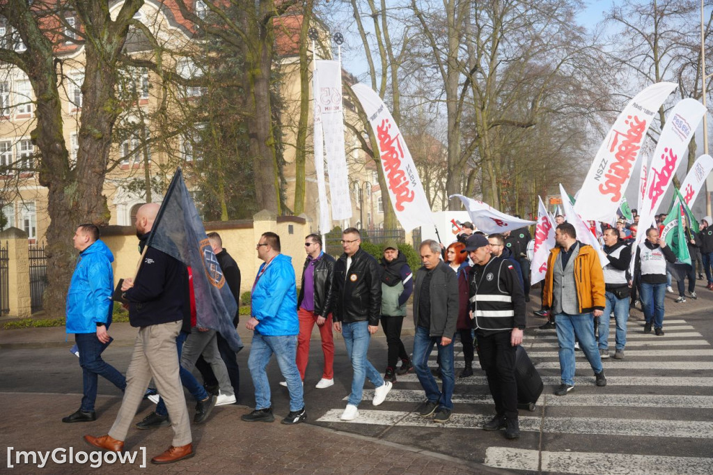 Protest pracowników KGHM