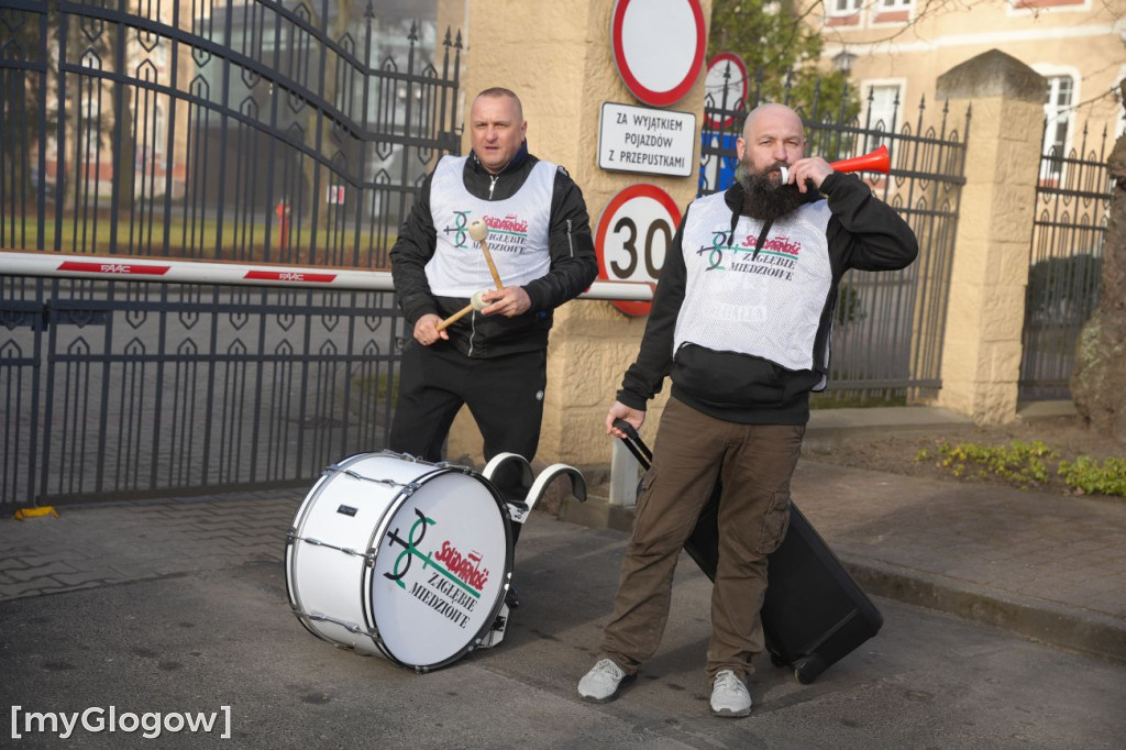 Protest pracowników KGHM