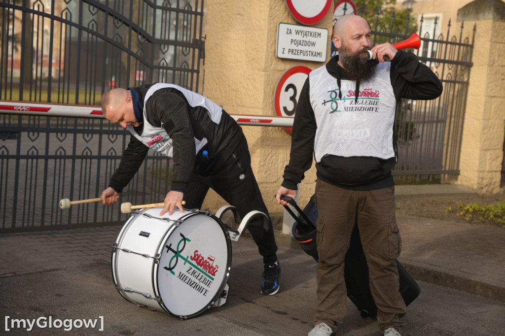 Protest pracowników KGHM