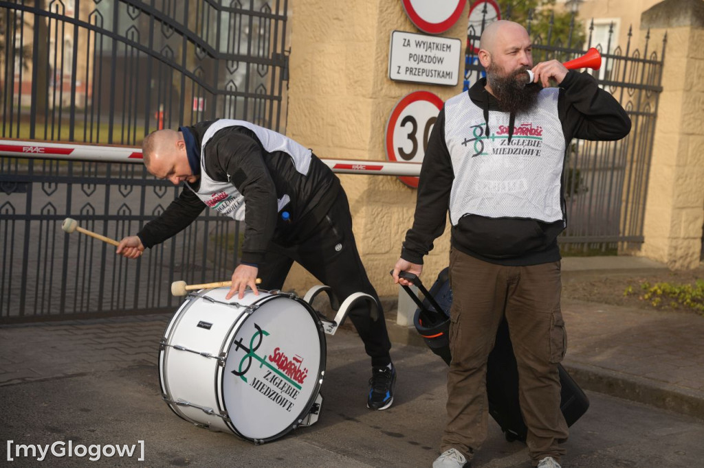 Protest pracowników KGHM