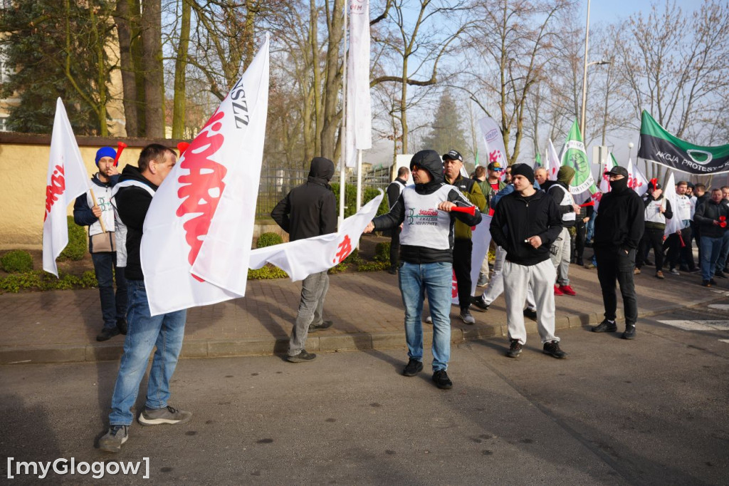 Protest pracowników KGHM