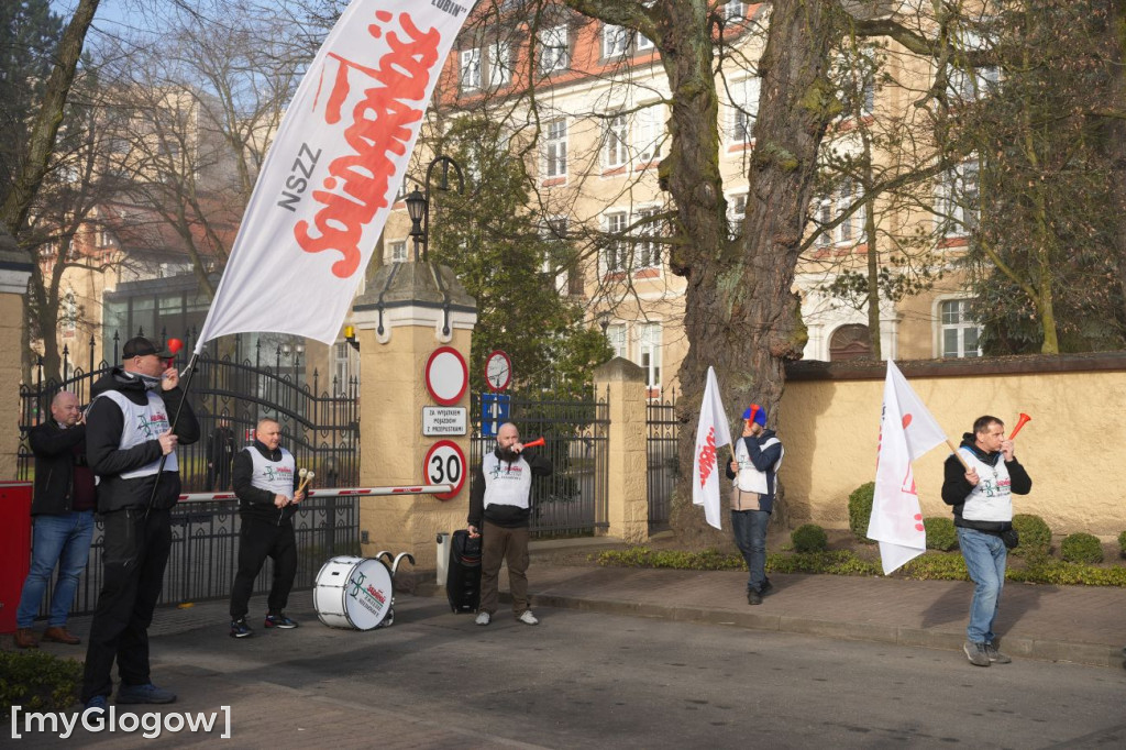Protest pracowników KGHM