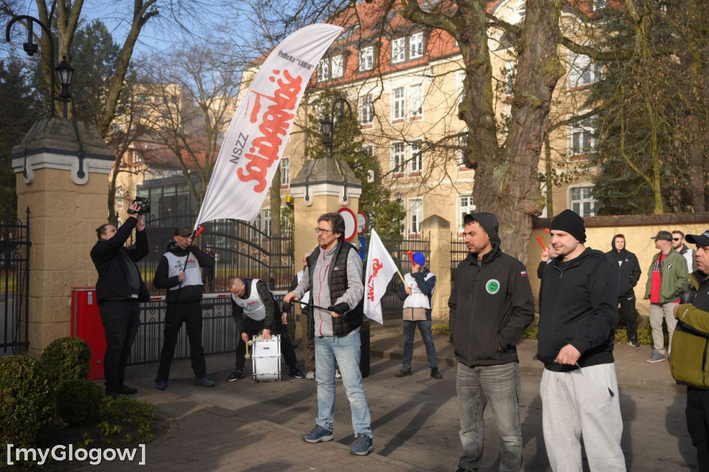 Protest pracowników KGHM