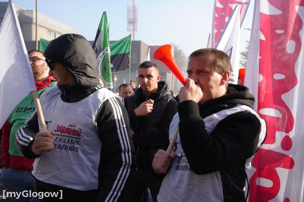 Protest pracowników KGHM