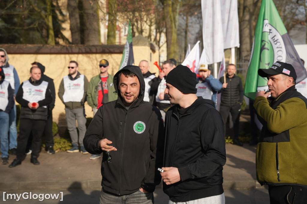 Protest pracowników KGHM