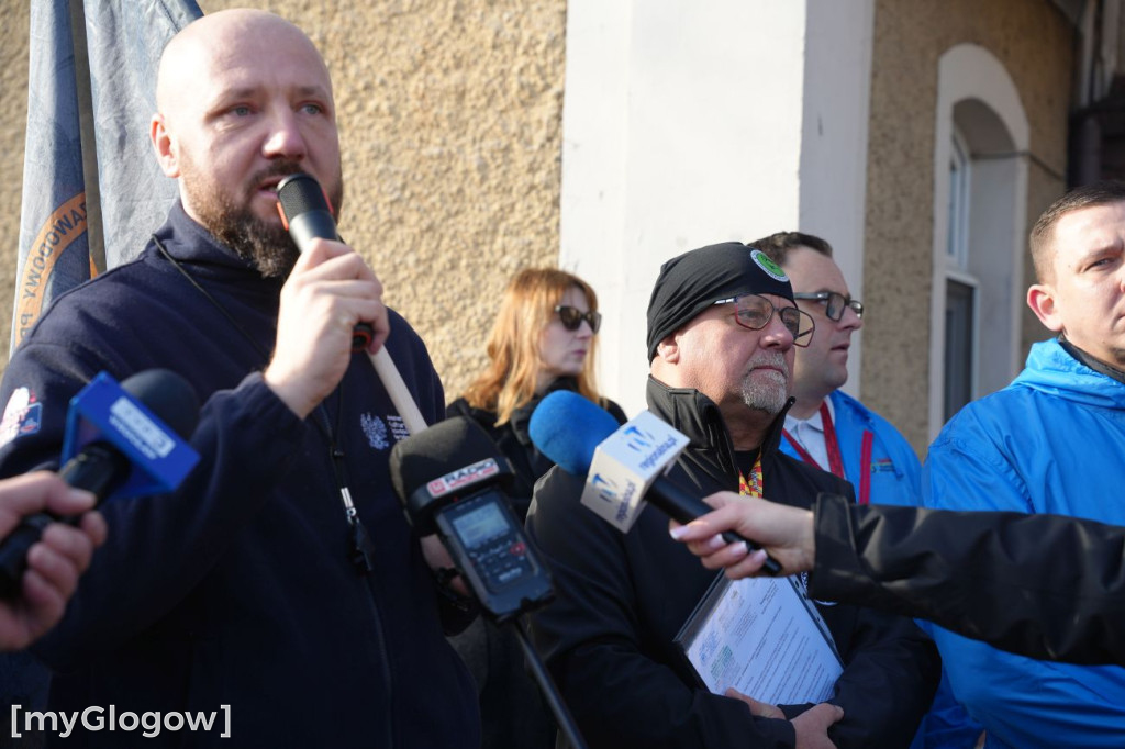 Protest pracowników KGHM