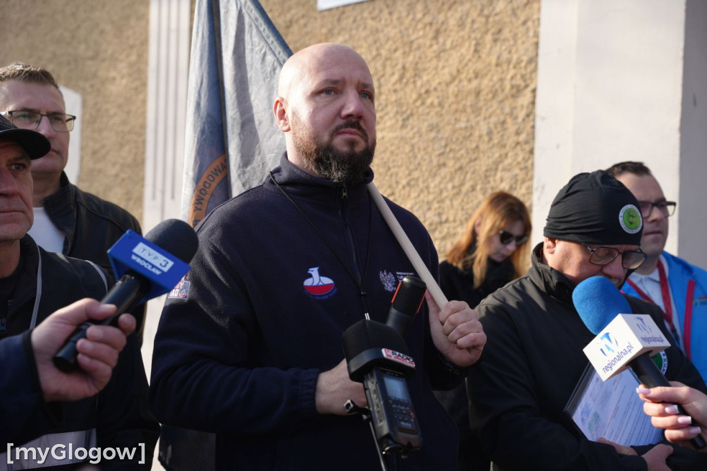 Protest pracowników KGHM