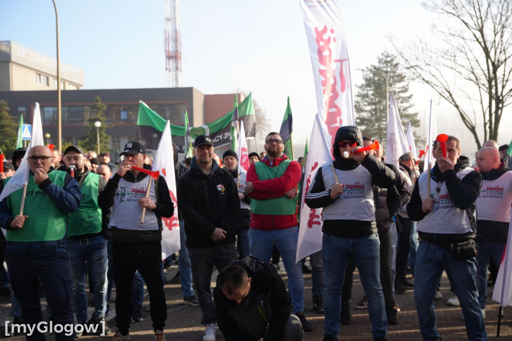 Protest pracowników KGHM