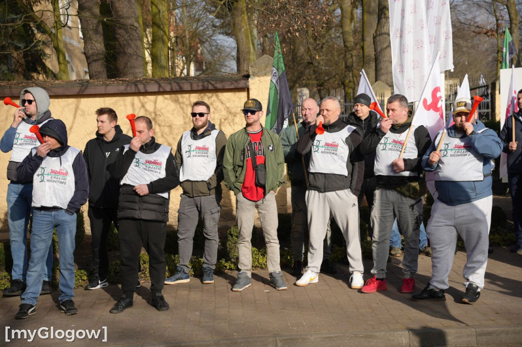 Protest pracowników KGHM
