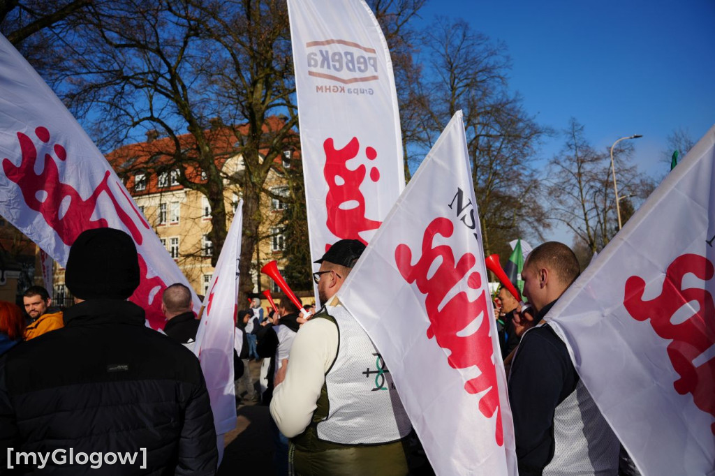 Protest pracowników KGHM
