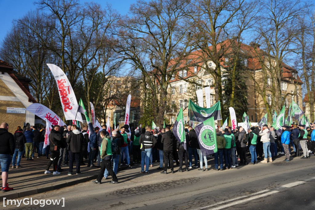 Protest pracowników KGHM