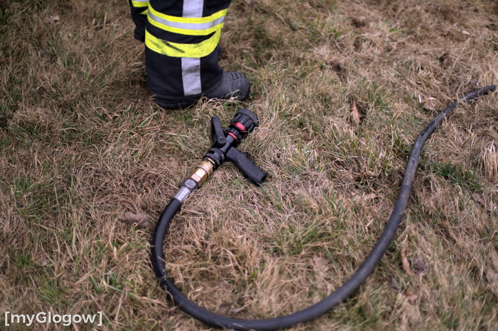 Pożar traw w gminie Pęcław