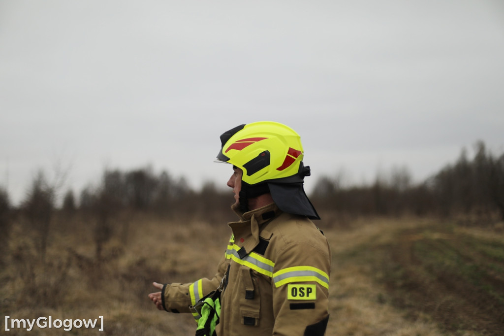 Pożar traw w gminie Pęcław