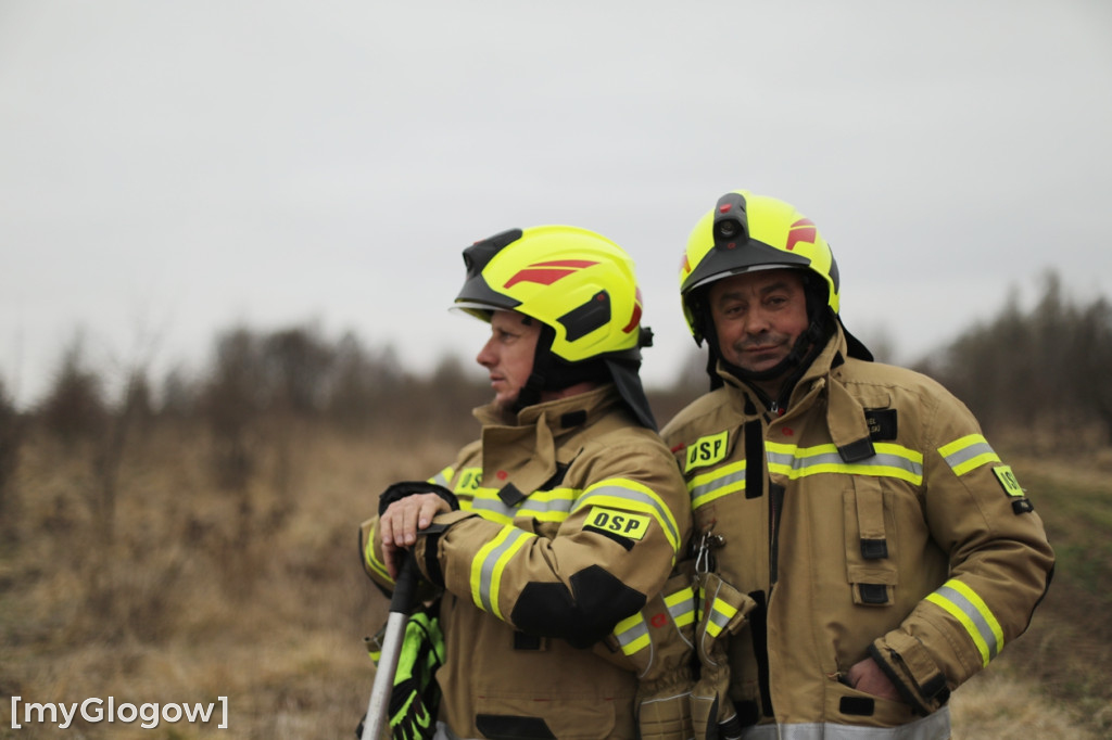 Pożar traw w gminie Pęcław