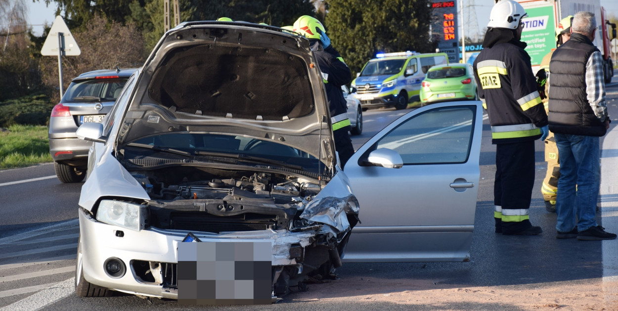 Wypadek na jerzmanówce koło Głogowa