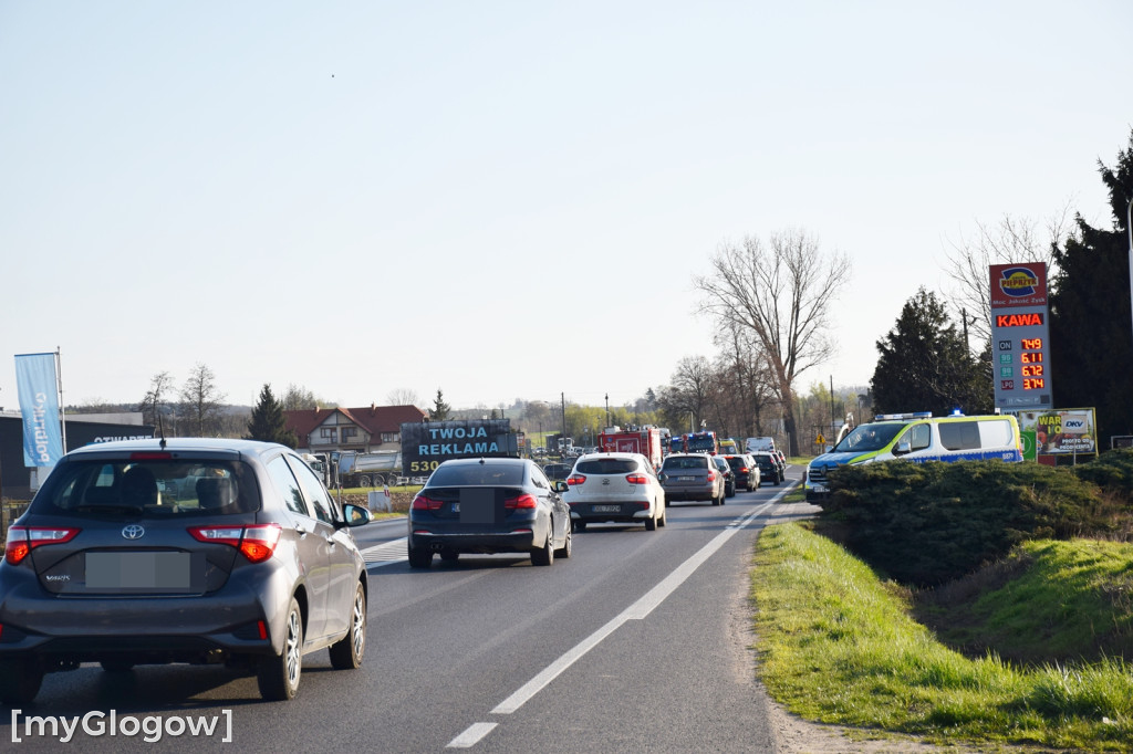 Wypadek na jerzmanówce koło Głogowa