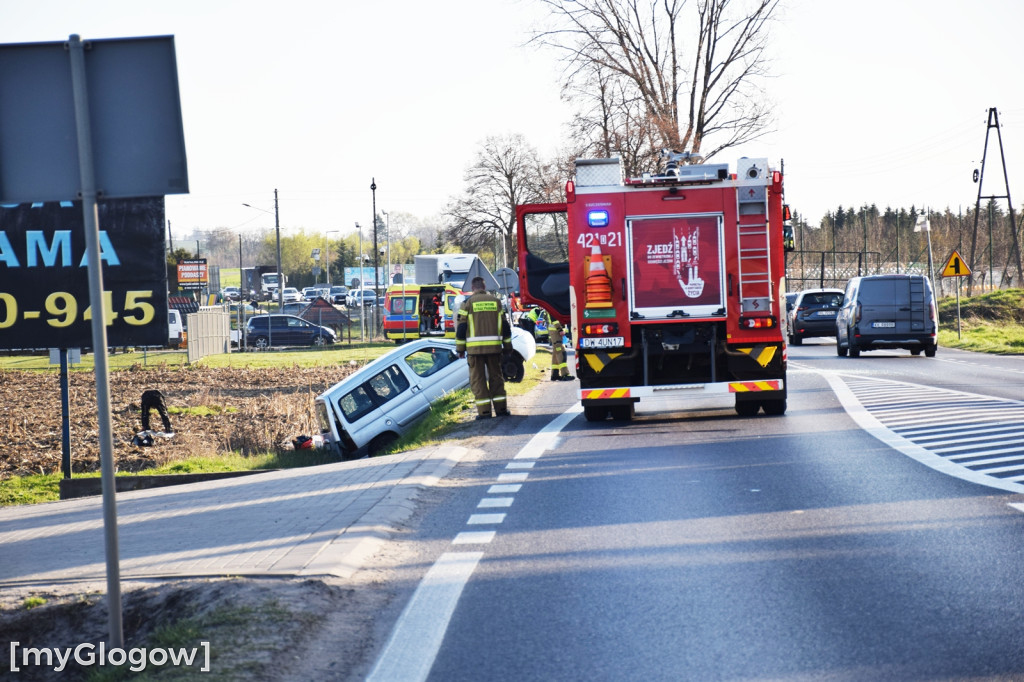 Wypadek na jerzmanówce koło Głogowa