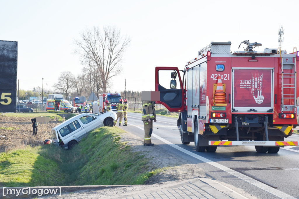 Wypadek na jerzmanówce koło Głogowa