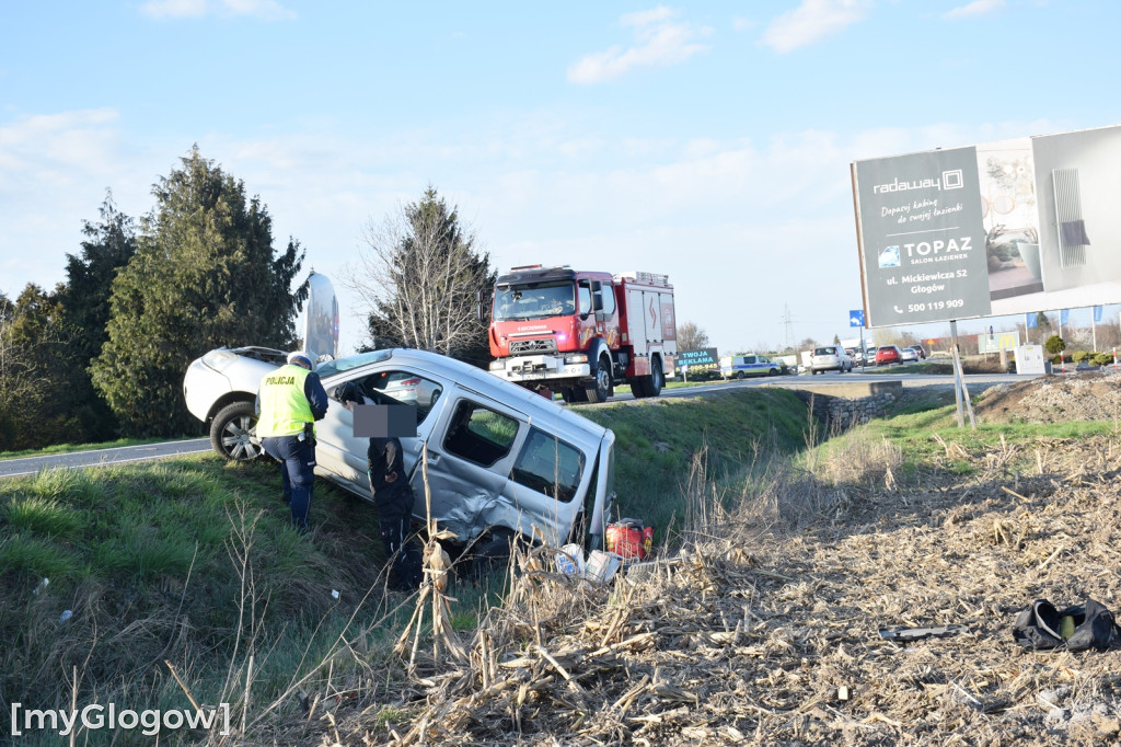 Wypadek na jerzmanówce koło Głogowa