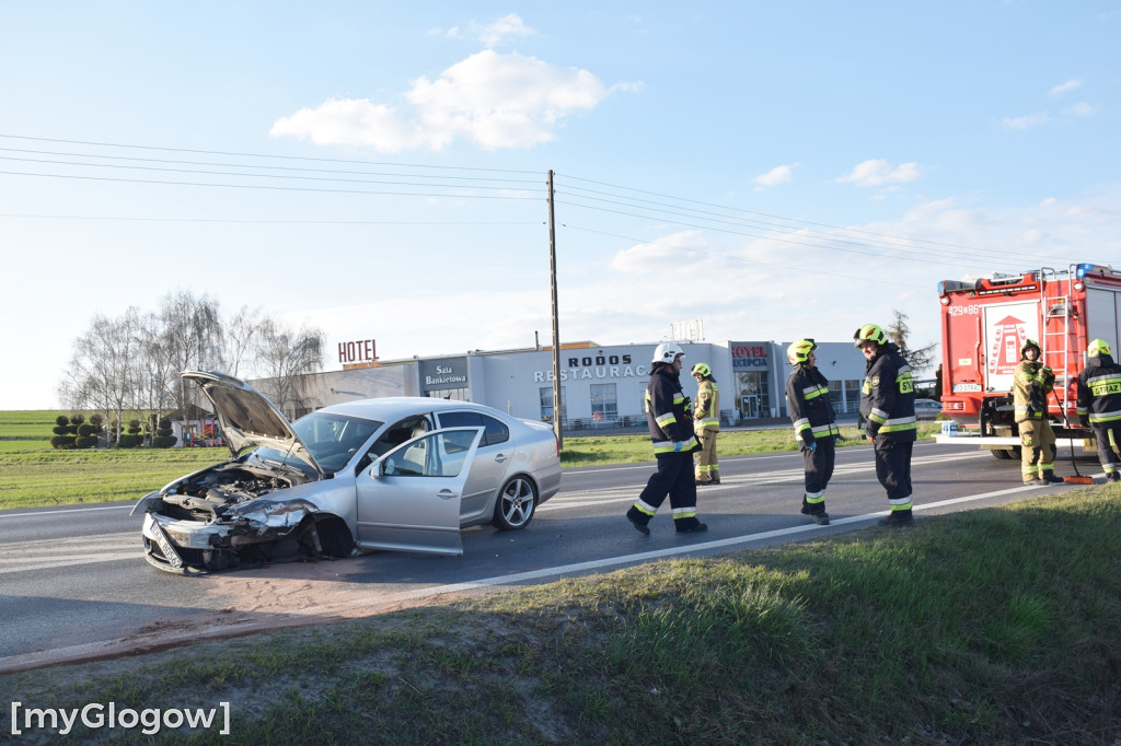 Wypadek na jerzmanówce koło Głogowa