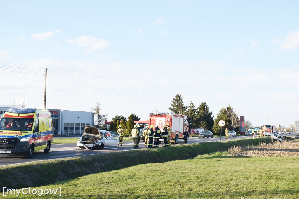 Wypadek na jerzmanówce koło Głogowa
