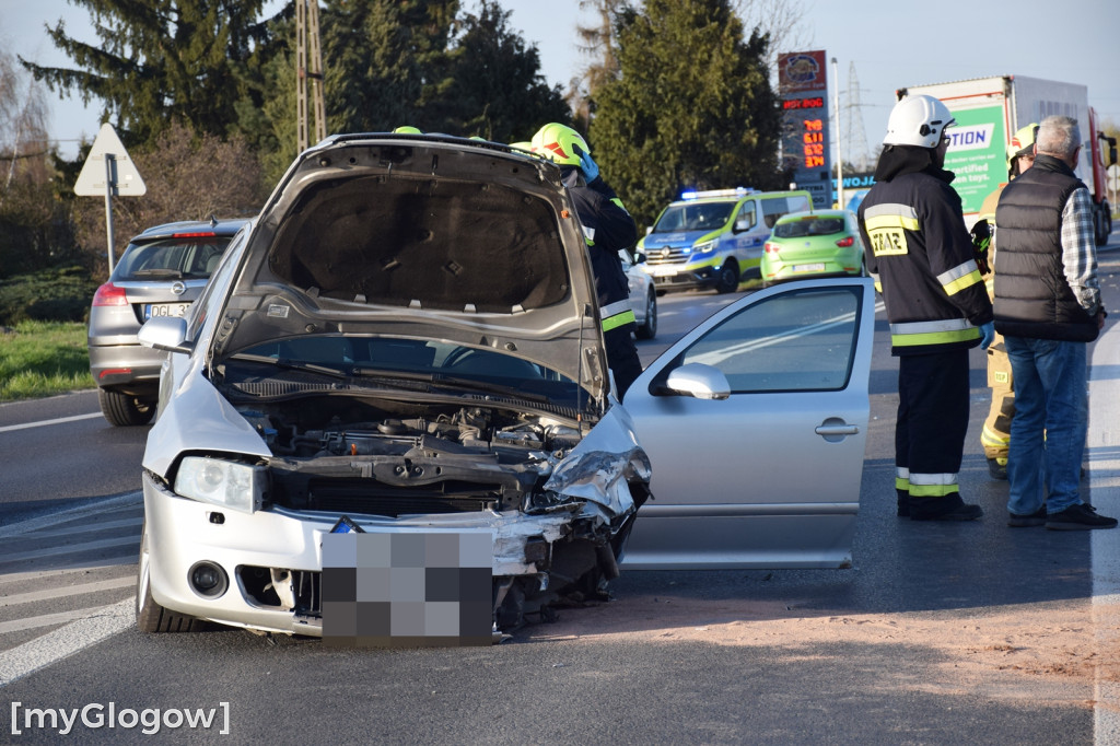 Wypadek na jerzmanówce koło Głogowa