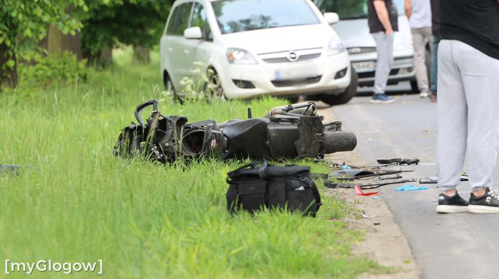 Wypadek motocyklisty
