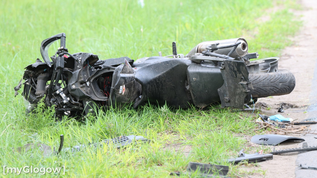 Wypadek motocyklisty