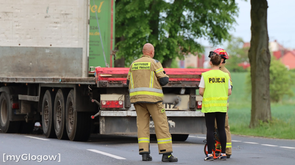 Wypadek motocyklisty