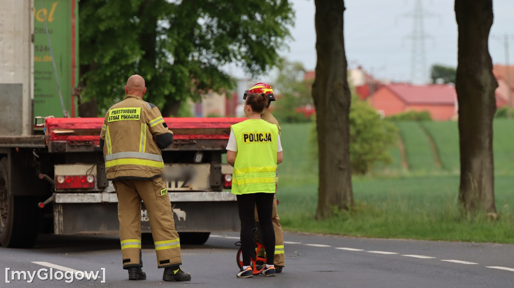 Wypadek motocyklisty