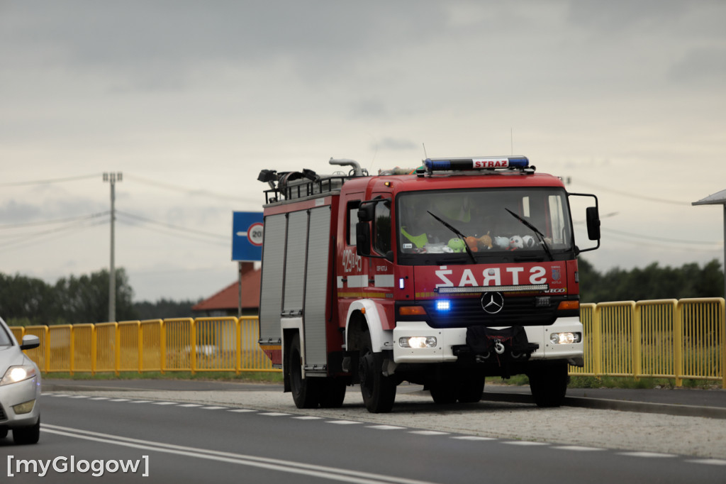 Kolizja na drodze z Głogowa do Sławy