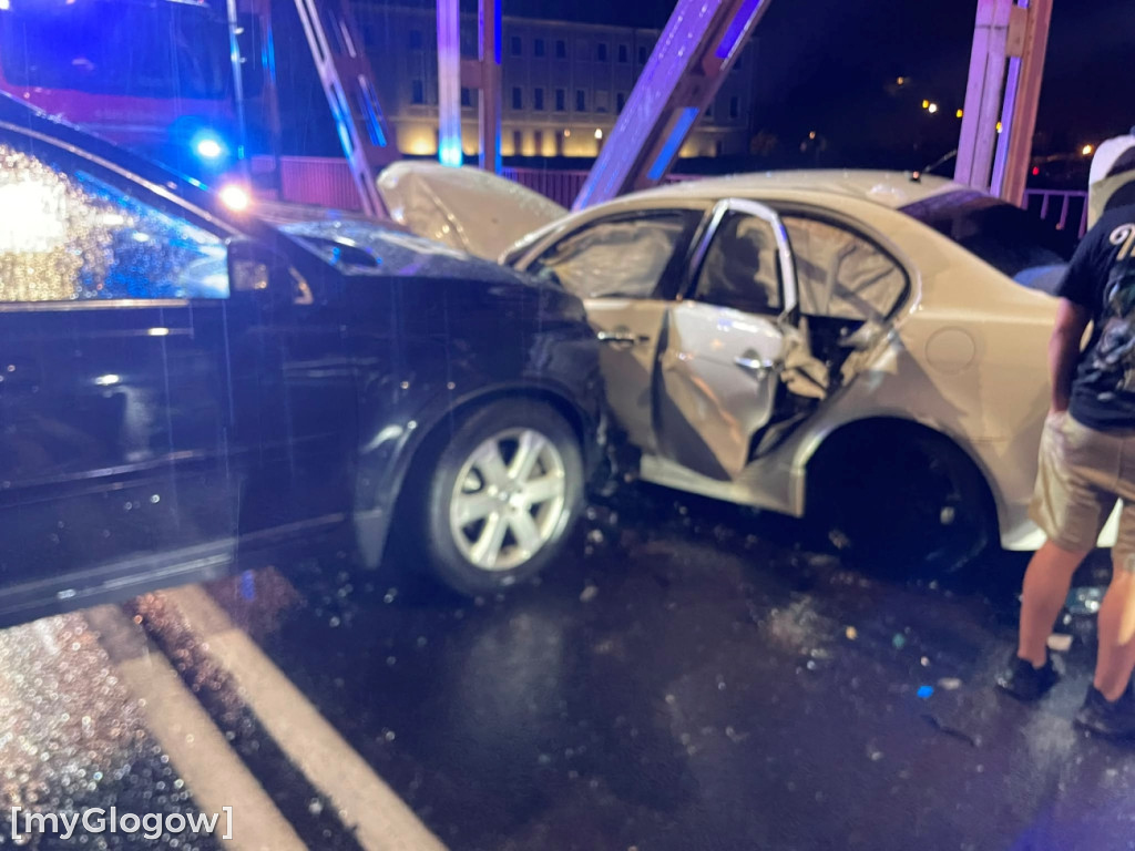 Wypadek na moście Tolerancji w Głogowie