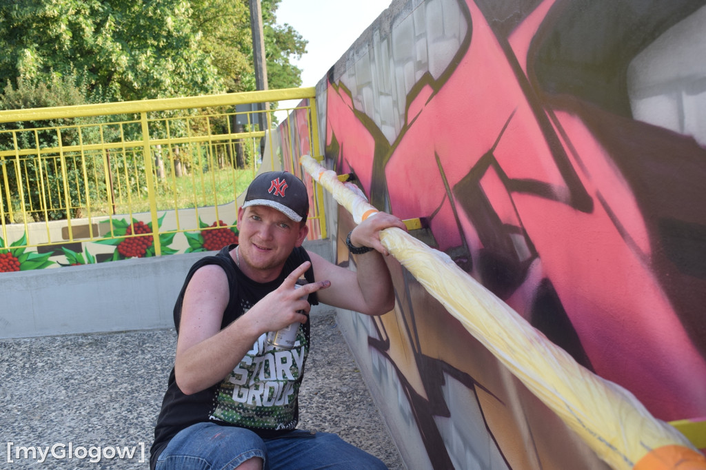 Graffiti Jam w przejściu podziemnym w Głogowie
