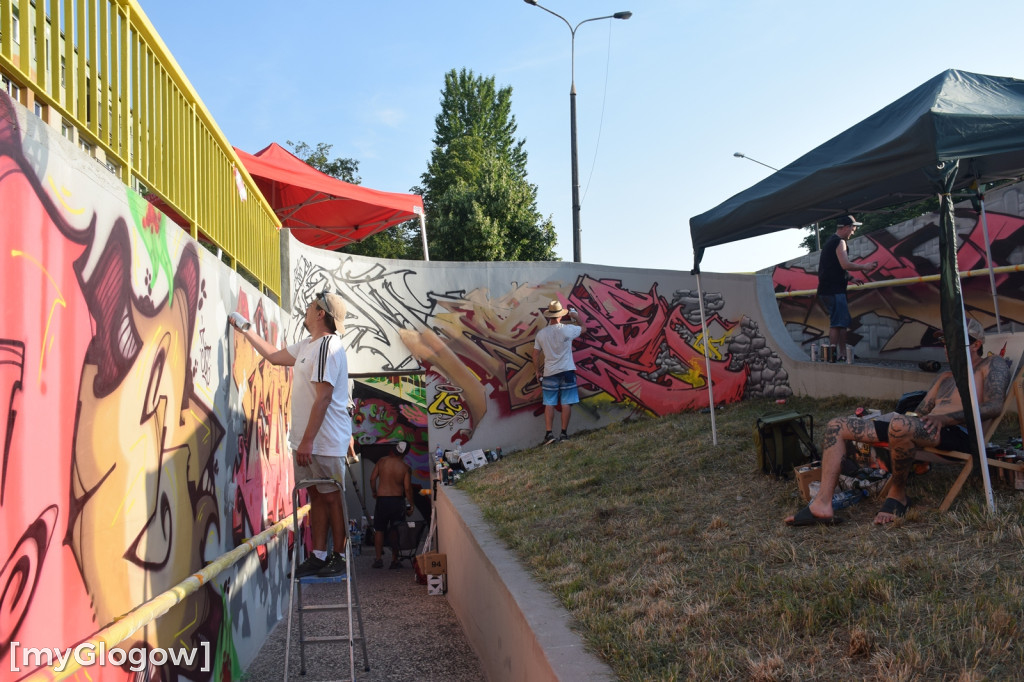 Graffiti Jam w przejściu podziemnym w Głogowie