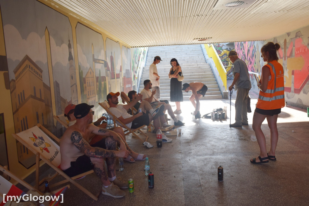 Graffiti Jam w przejściu podziemnym w Głogowie
