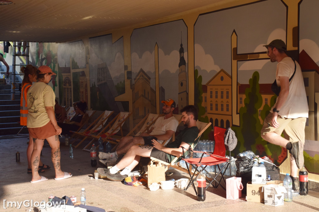 Graffiti Jam w przejściu podziemnym w Głogowie