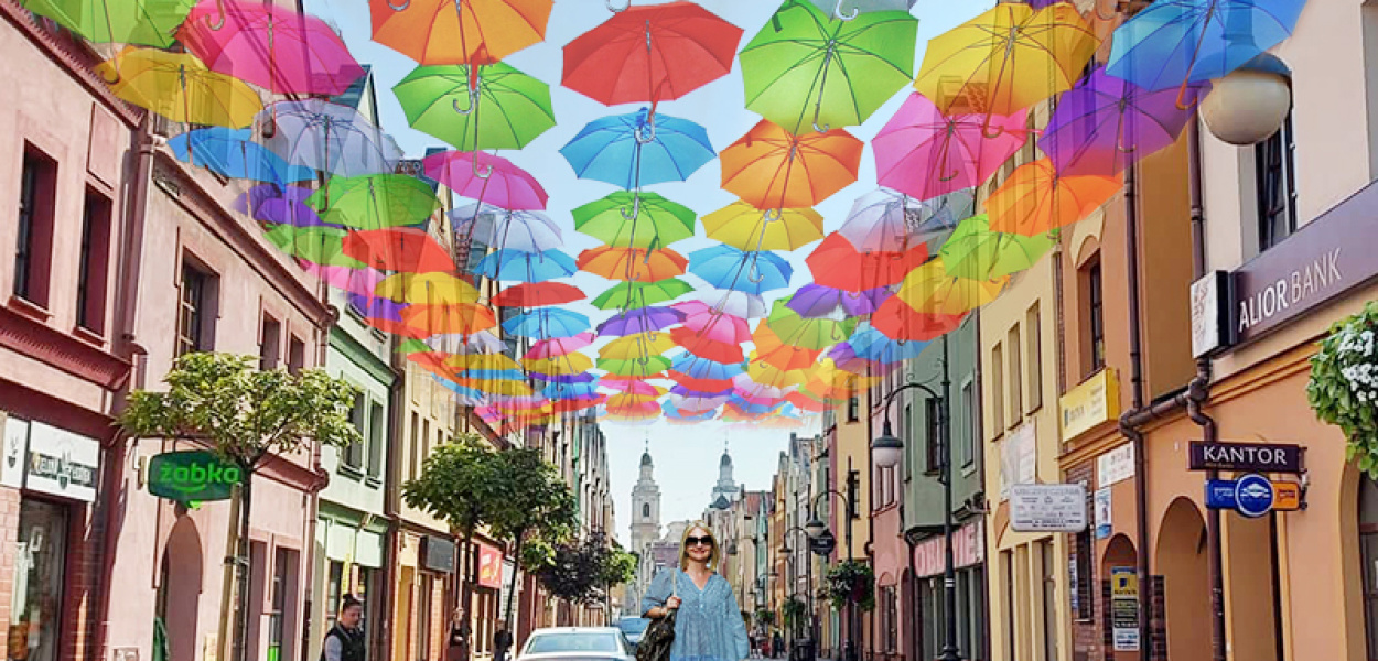 Kolorowe parasolki mogą zawisnąć nad ulicą Grodzką w Głogowie