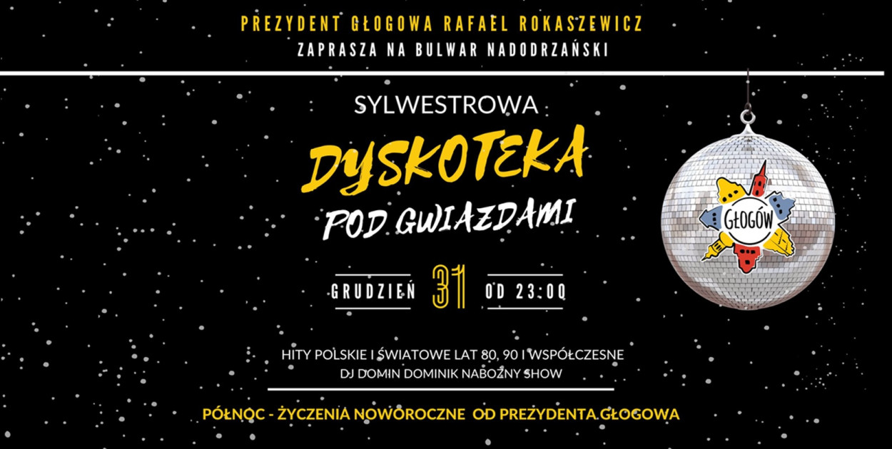 Prezydent Głogowa zaprasza na wspólne powitanie Nowego Roku