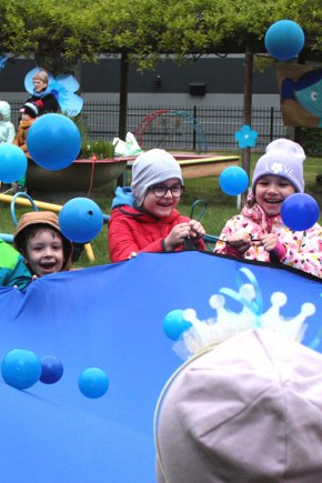 Niebieskie Igrzyska w przedszkolu "Bajka" w Głogowie-5374
