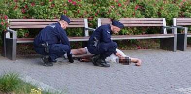 Nieprzytomny mężczyzna  w parku Głogowie. Pomoc wezwał przechodzień -148152