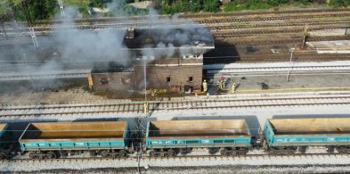 Pożar pustostanu na bocznicy kolejowej w Głogowie-149863