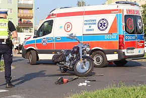 Zderzenie motocyklisty z samochodem na Folwarcznej w Głogowie [FOTO]-169905