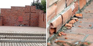 W Głogowie pomnik papieża sypie się, zarasta chwastami. Radny interweniuje -171030