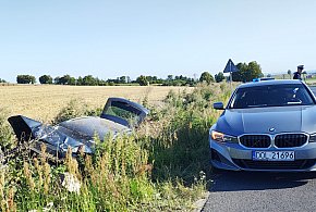 Źle się poczuła i wypadła z drogi. Groźne zdarzenie koło Głogowa  -172554