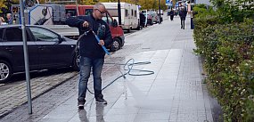 Aleja Wolności w Głogowie wypucowana do białośc...